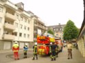 Dachstuhlbrand Koeln Vingst Hinter dem Hessgarten P85